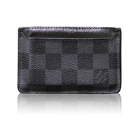 Louis vuitton damier sarah monogram leather vintage brown flap long wallet purse. Louis Vuitton Damier Graphite Business Card Holder Wallet