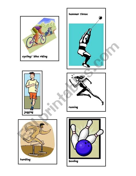 Sports And Exercise Charade 2 Of 2 Esl Worksheet By Bouncyme