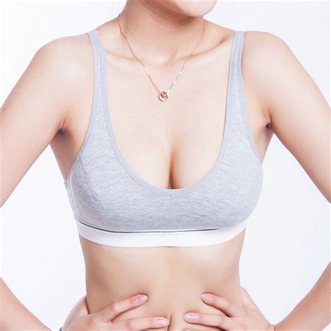 Breathable Cotton Sports Bra Cup No Rims Yoga Sleep Jogging Shockproof Breast Underwear