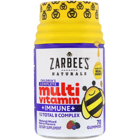 Zarbee S Children S Complete Multivitamin Immune Natural Mixed Berry