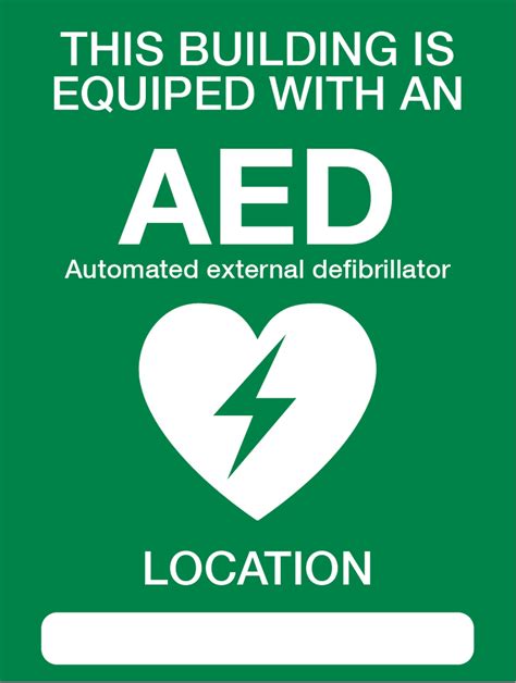 Aed Location Signs Free Printable