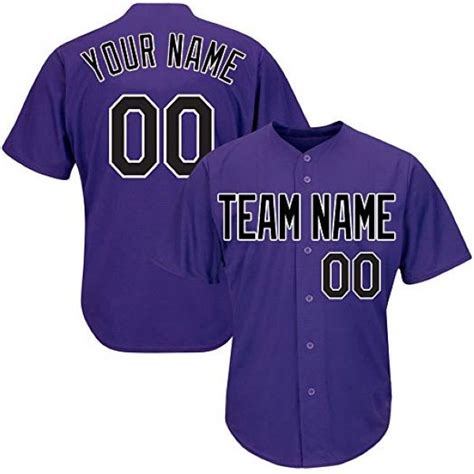 Custom Baseball Jersey Embroidered Your Names And Numbers Purple