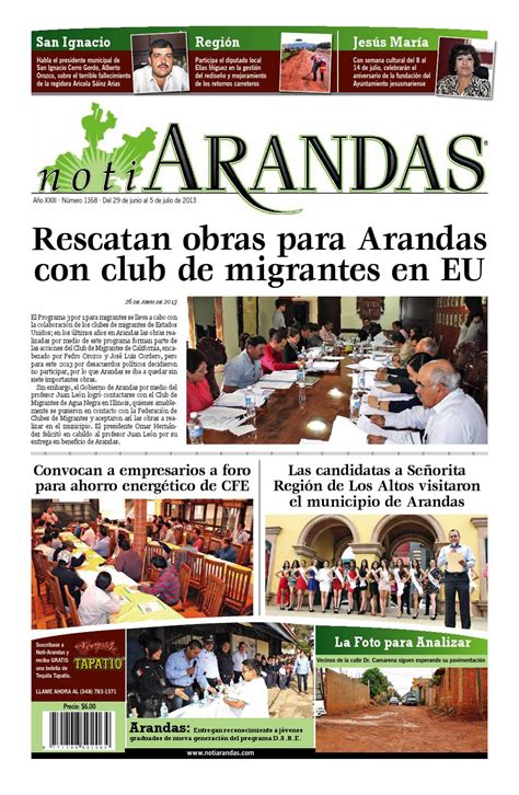 NOTI ARANDAS Edición impresa 1168 by NOTI ARANDAS Issuu