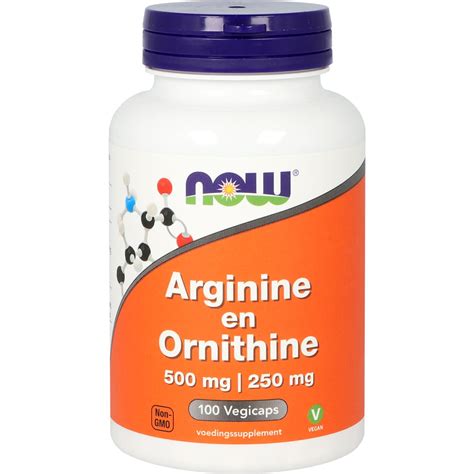 Arginine En Ornithine 500 Mg 250 Mg Now