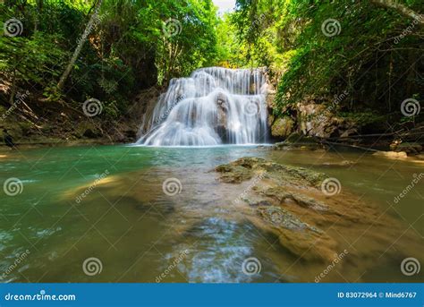 Waterfalls In The Tropical Rain Forest In Thailand Stock Photo Image