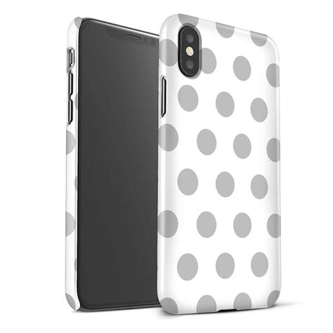 Stuff4 Matte Snap Case For Apple Iphone Xs Maxsilverdotty Polka Dots