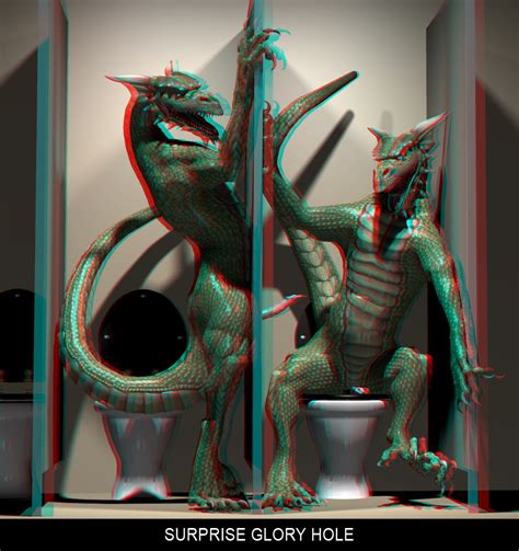 Rule 34 3d 3d Anaglyph Dragon Duo Glory Hole Male Scalie Toilet Wc