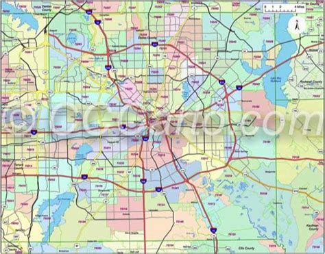 Dallas Zip Codes Dallas County Zip Code Boundary Map Images And