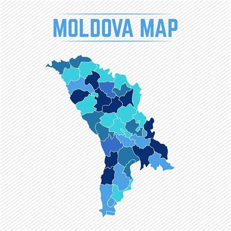 Moldova Detailed Map With States 2292854 Vector Art At Vecteezy