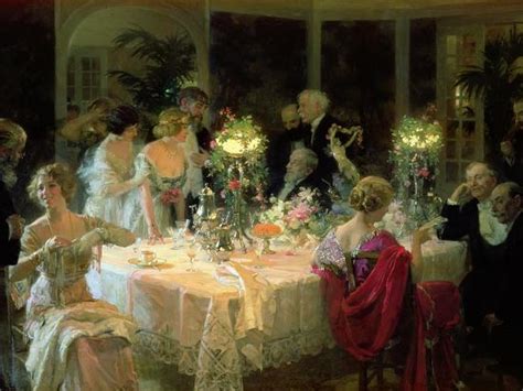 Home » genre painting • western » the dinner party by jules grun. 'The End of Dinner, 1913' Giclee Print - Jules-Alexandre ...