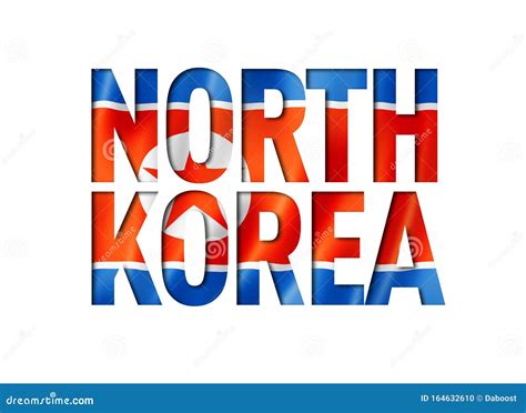 North Korea Flag Text Font Stock Photo Image Of Insignia 164632610