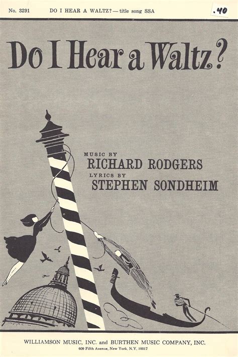 Stephen Sondheim Do I Hear A Waltz Richard Rodgers 1965 Broadway Sheet Music Ebay