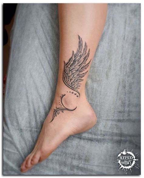 Angel Wings Tattoos On Ankle