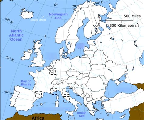 European Map 7 Adriatic Sea Aegean Sea Baltic Sea Black Sea