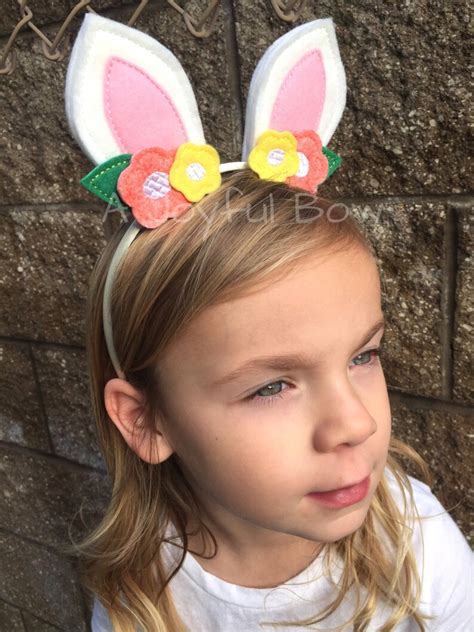 Bunny Ear Headband Easter Bunny Ears Dress Up Animal Dress Etsy