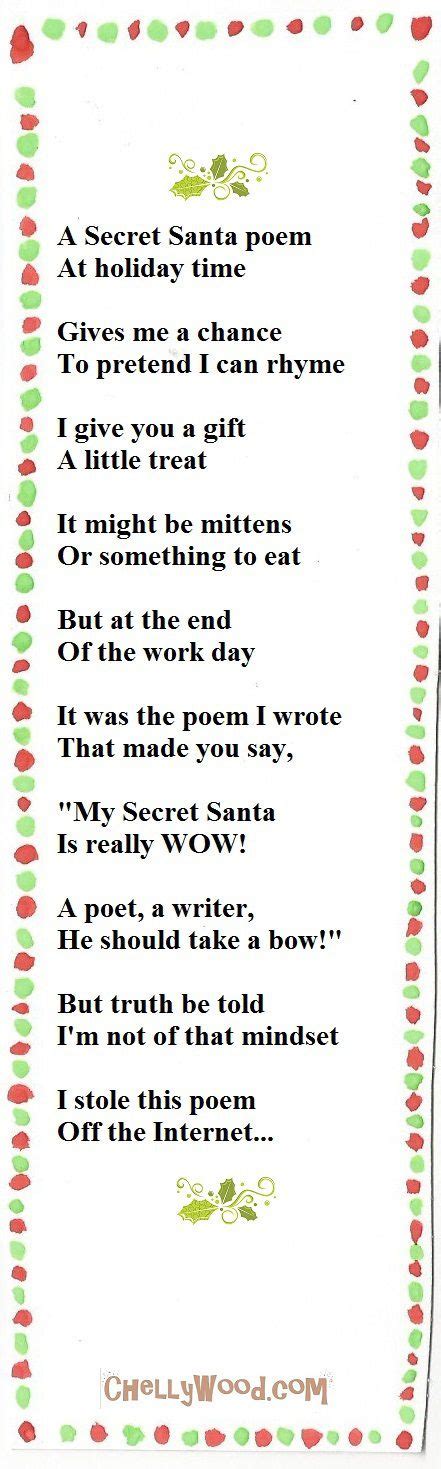 Secret Santa Reveal Secret Santa Or Silly Santa Secret Pal Ideas