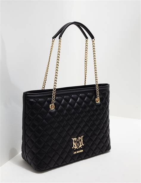 Love Moschino Womens Quilted Shopper Bag Black Lyst