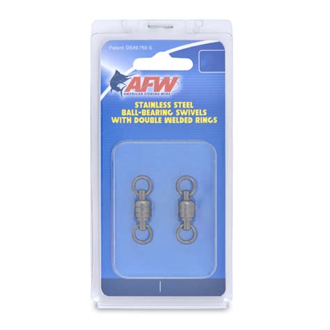 Afw Stainless Steel Ball Bearing Swivels W Double Welded Rings White