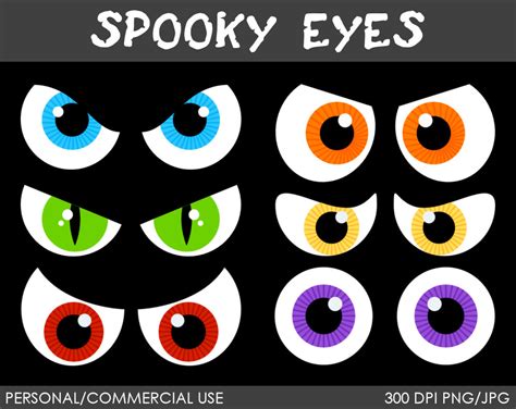 Scary Evil Eyes Clip Art