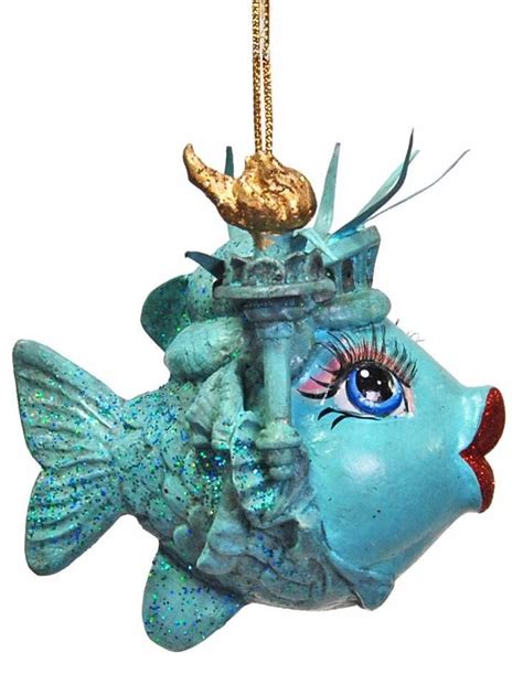 Miss Liberty Kissing Fish Ornament Fish Ornaments Katherines