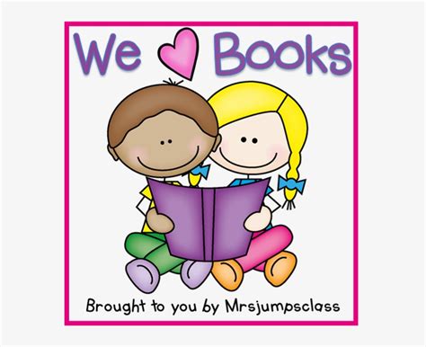 We Love Books Linky Sharing A Book Clipart Transparent Png 571x589