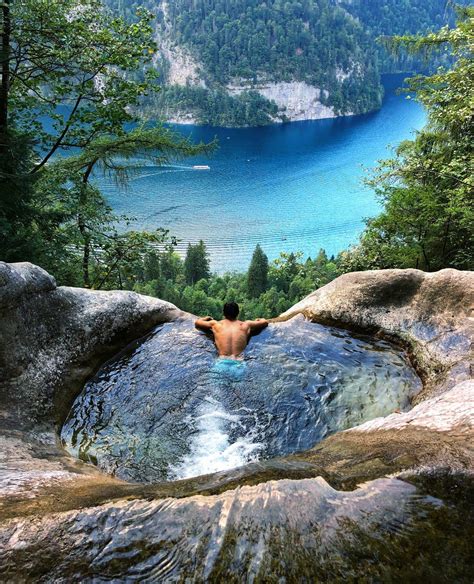 Natural Infinity Pool At Lake Königssee One Of The Most Beautiful