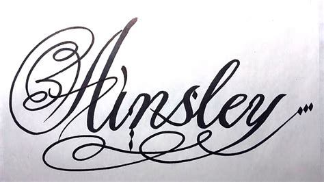 Ainsley Name Signature Calligraphy Status Moderncalligraphy Cursive