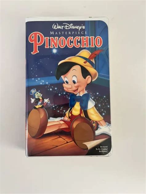 Pinocchio Vhs Tape Walt Disneys Masterpiece Collection 1993 Animated