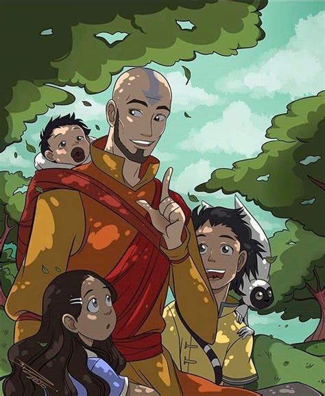 Luckychan34dl Aang And His Kids Thelastairbender Avatar Aang