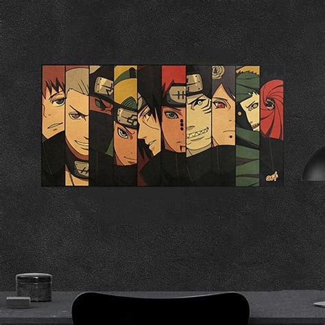 Anime Naruto Poster Akatsuki Wall Art Premium T Decor Etsy