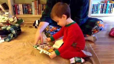 Alexander Opens A Present From Grandma And Grandpa Youtube