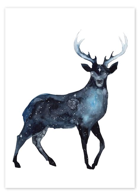 Galaxy Deer Print By Déborah Maradan Posterlounge