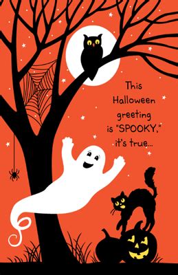 Browse our scary selection, customize your message & send funny halloween greeting cards online. Spooky Greetings Greeting Card - Halloween Printable Card | American Greetings