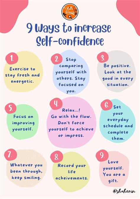 9 Ways To Increase Your Self Confidence Self Confidence Therapy Journal Self Development