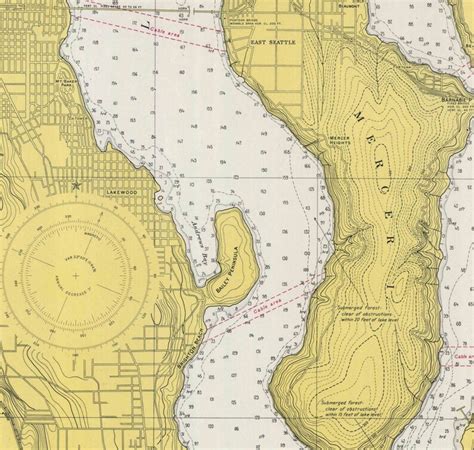 Seattle Harbor And Lake Washington 1948 Nautical Map Etsy