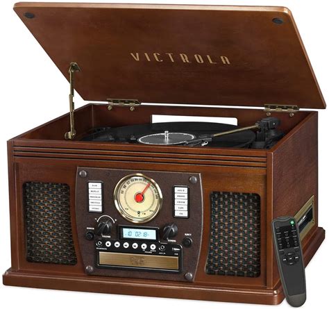 Victrola 8 In 1 Bluetooth Record Player And Multimedia Center Built In