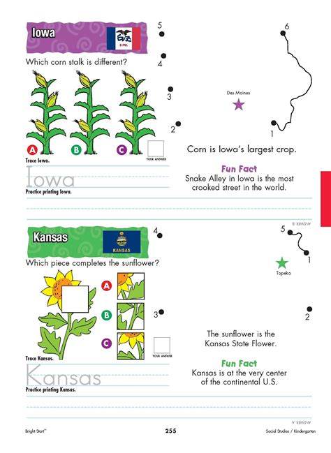 Iowa And Kansas Your Kindergartener Can Practice Writing The State