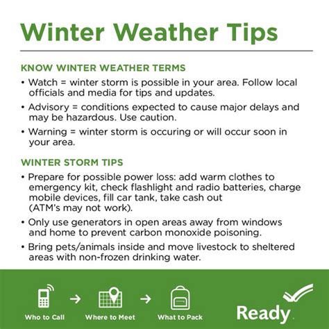 Winter Weather Tips Ready Healthy Life Quotes Weather Terms