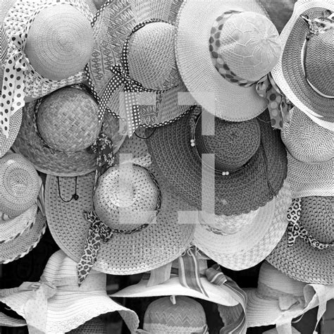 Straw Hats At A Market — Photo — Lightstock