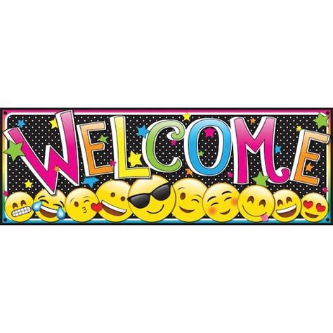 Ashley Productions Magnetic Welcome Banner Emoji 6 Pack Welcome