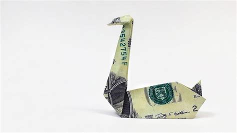 Money Origami Swan Tutorial Youtube