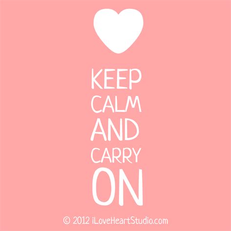 Love Heart Keep Calm And Carry On Design On T Shirt Poster Mug