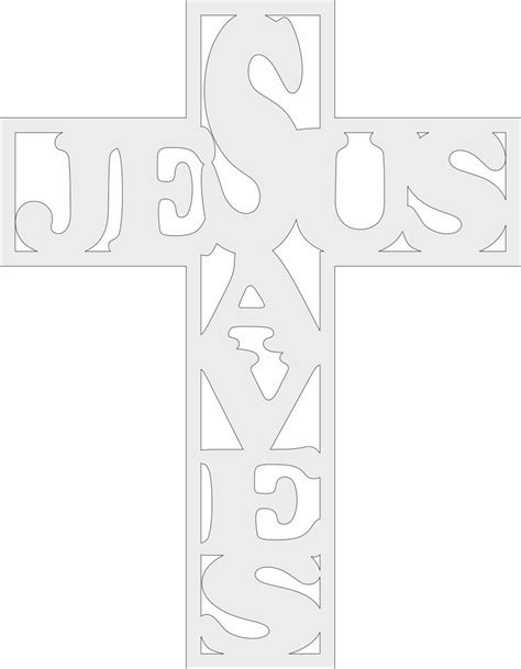 Jesus Saves Cross Religion Svg Laser Cut Scroll Saw Fret Saw Cricut