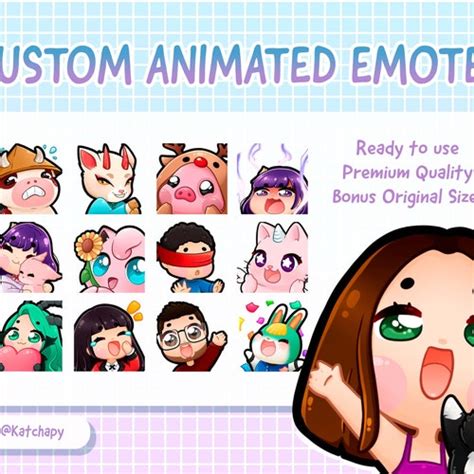Custom Animated Emotes Twitch Animated Emotes Pack Discord Etsy