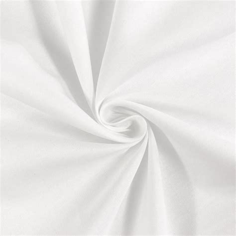 100 Cotton Fabric By The Yard Solid White Fabric Material For Sewing