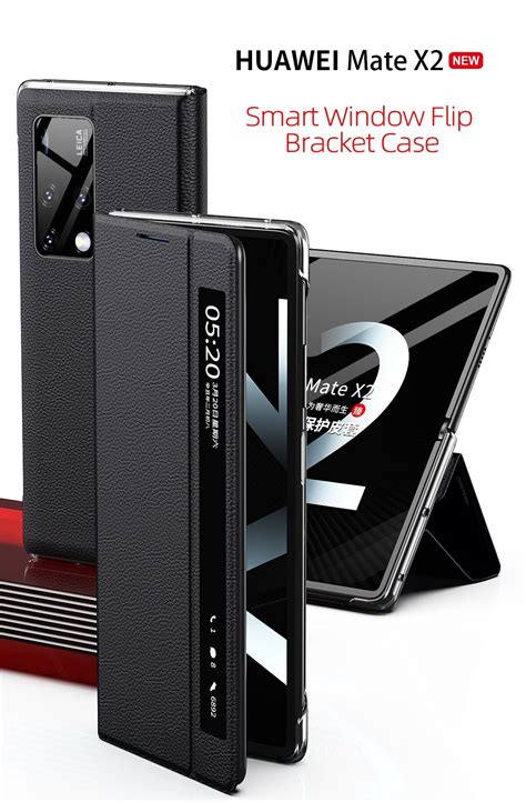 Huawei Mate X2 Case Cover Pu Leather Kickstand Smart Window Payhip