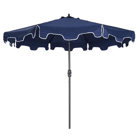 Nestfair 886 Ft Aluminum Market Patio Umbrella With Flap In Navy Blue