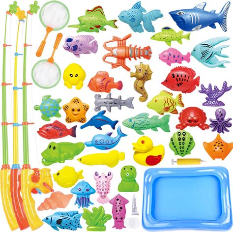 Cozybomb Kids Pool Fishing Toys Games Summer Magnetic