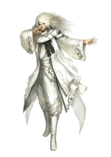 Male Human Sorcerer White Robe Pathfinder Pfrpg Dnd Dandd 35 5e 5th Ed