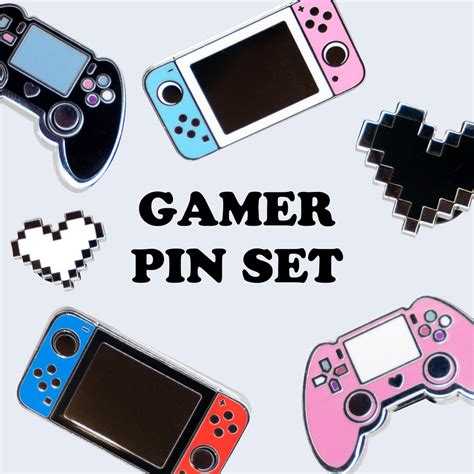 Gamer Hard Enamel Pin Set Gamer Pin Set Playstation 5 Pin Etsy